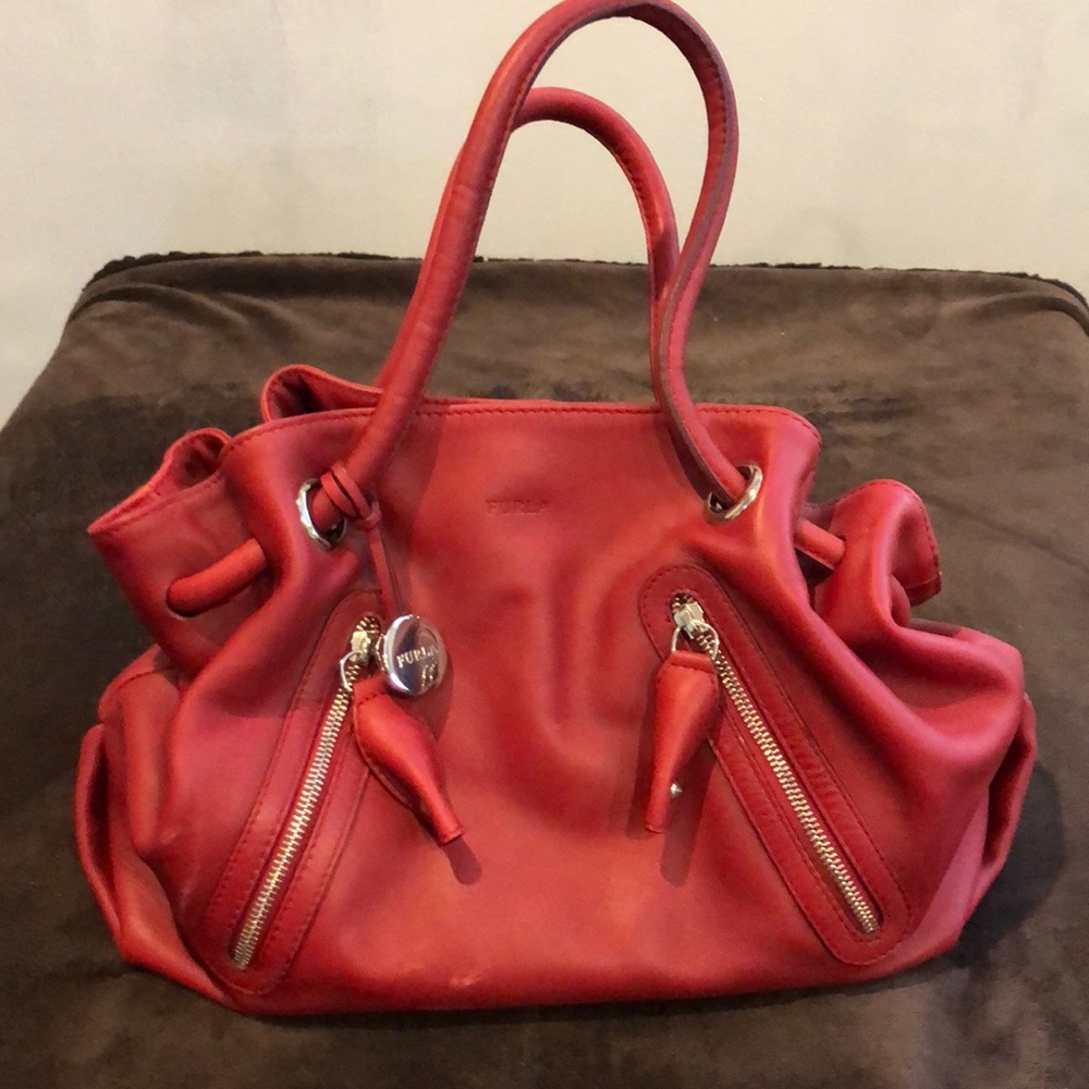 Red Fula Leather Bag